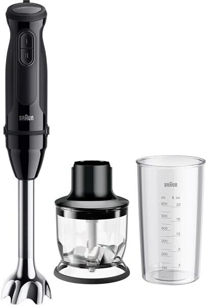 FRULLATORE A IMMERSIONE BRAUN CON TRITATUTTO NERO